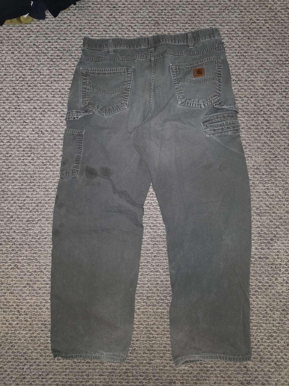 Carhartt Men's Dark Gray Canvas Cargo Pants